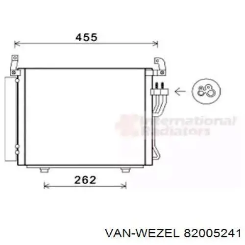 Радиатор кондиционера 82005241 VAN Wezel