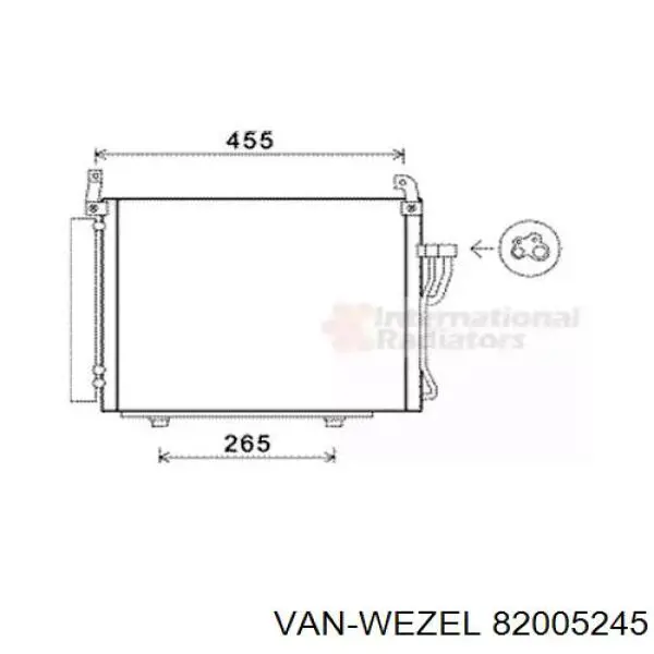 Радиатор кондиционера 82005245 VAN Wezel