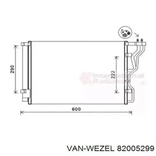 Радиатор кондиционера 82005299 VAN Wezel