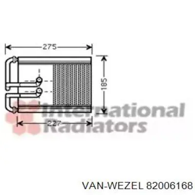 Радиатор печки 82006168 VAN Wezel