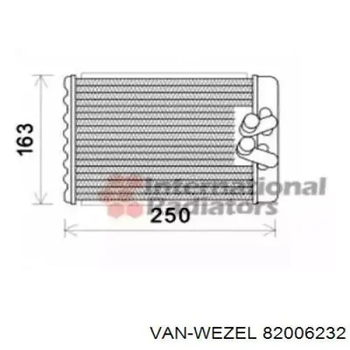 Радиатор печки 82006232 VAN Wezel