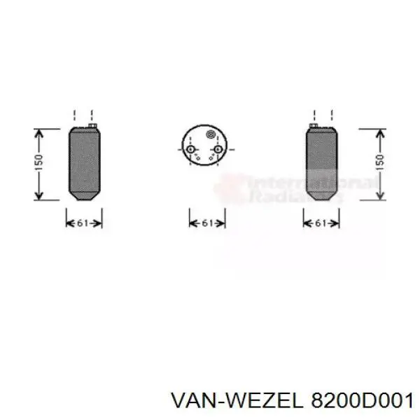 Осушитель кондиционера 8200D001 VAN Wezel