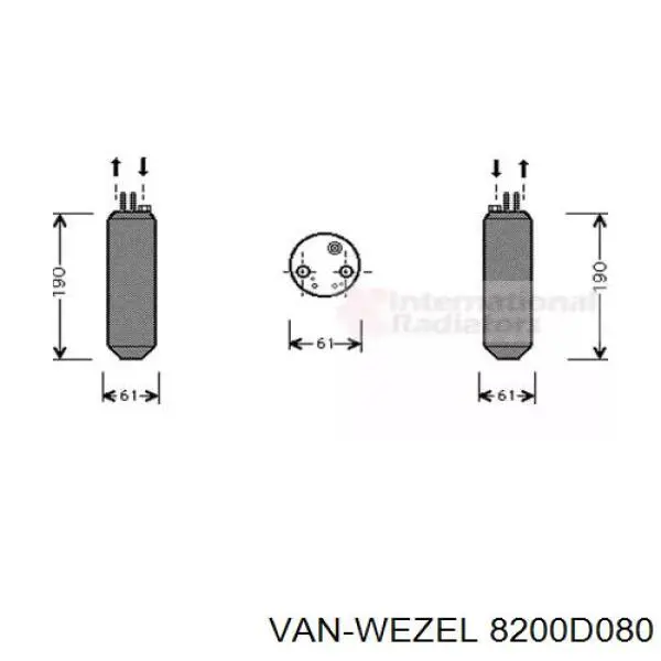 Осушитель кондиционера 8200D080 VAN Wezel