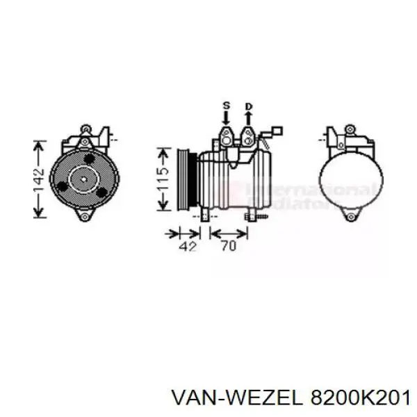 Компрессор кондиционера 8200K201 VAN Wezel