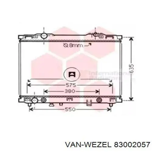 83002057 VAN Wezel радиатор