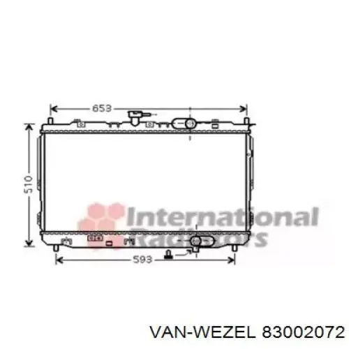 Радиатор 83002072 VAN Wezel