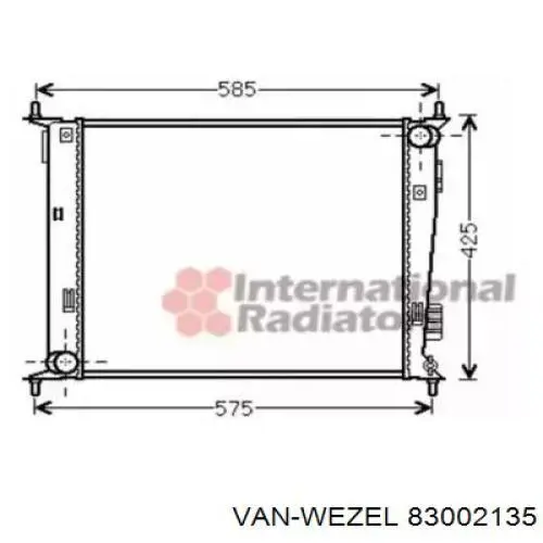 Радиатор 83002135 VAN Wezel