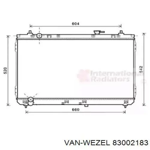 Радиатор 83002183 VAN Wezel