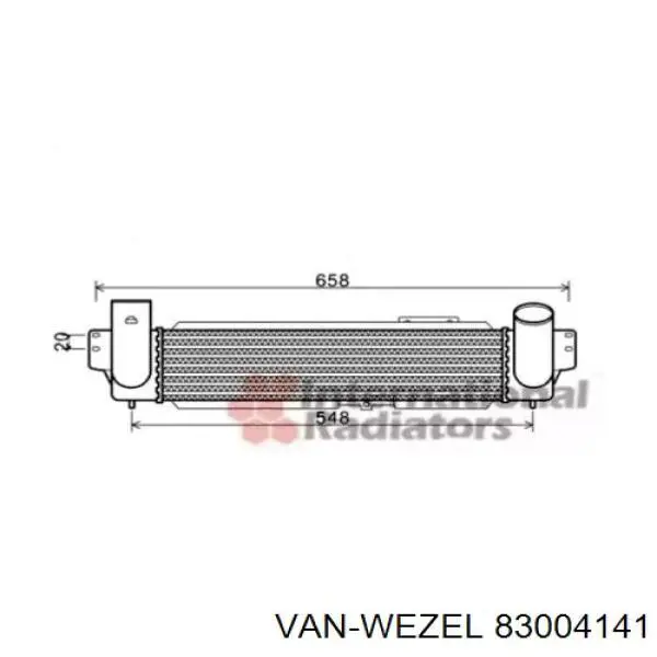 Интеркулер 83004141 VAN Wezel