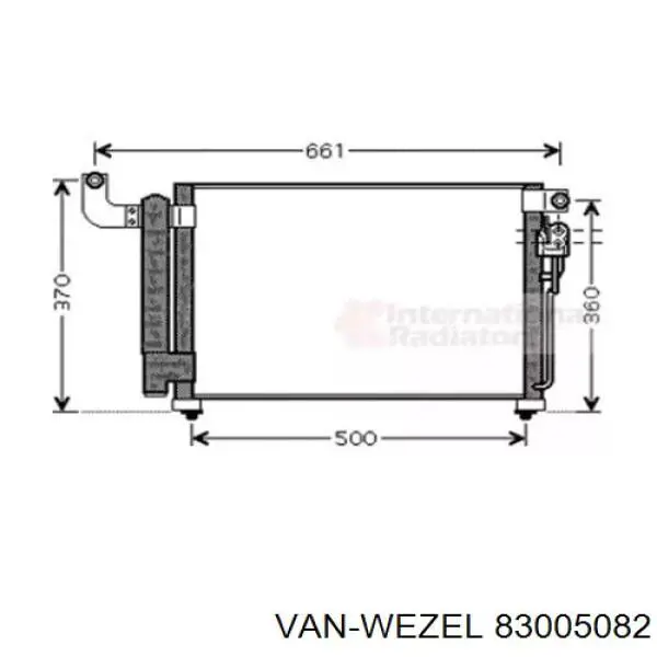 Радиатор кондиционера 83005082 VAN Wezel