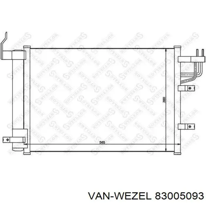 Конденсатор кондиционера VAN Wezel 83005093 цена, от 79.02 USD