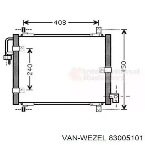 Радиатор кондиционера 83005101 VAN Wezel