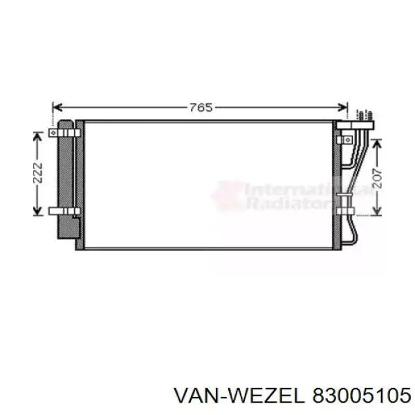 Радиатор кондиционера 83005105 VAN Wezel