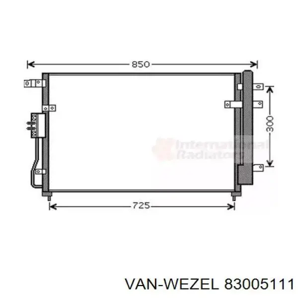 Радиатор кондиционера 83005111 VAN Wezel