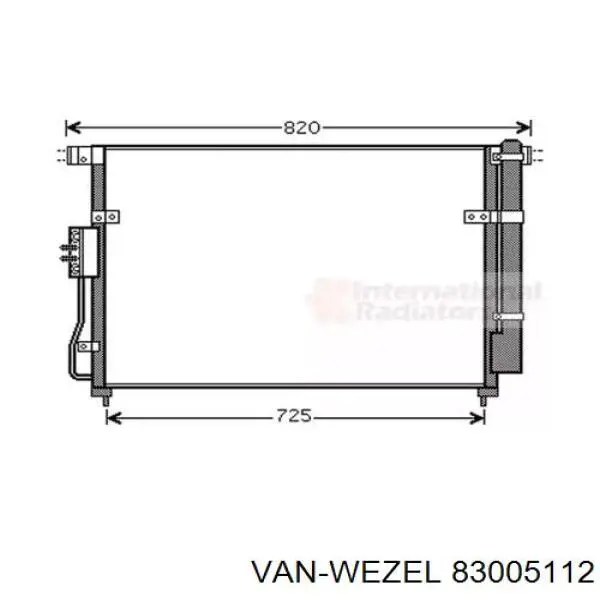 Радиатор кондиционера 83005112 VAN Wezel