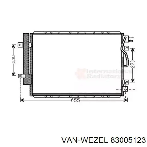 Радиатор кондиционера 83005123 VAN Wezel