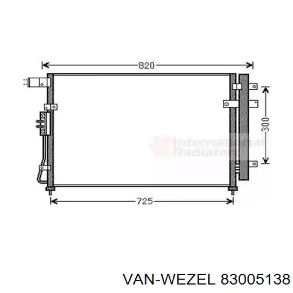 Радиатор кондиционера 83005138 VAN Wezel