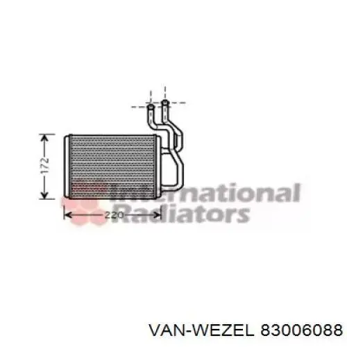 Радиатор печки 83006088 VAN Wezel