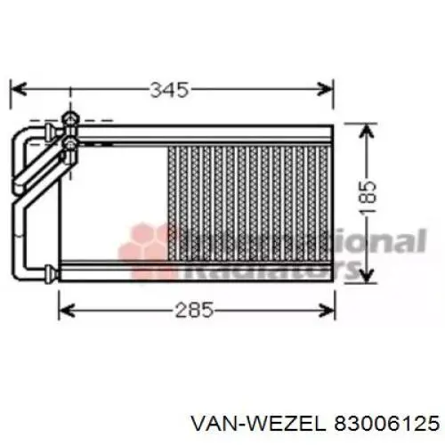 Радиатор печки 83006125 VAN Wezel