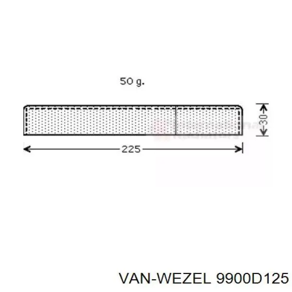 Осушитель кондиционера 9900D125 VAN Wezel