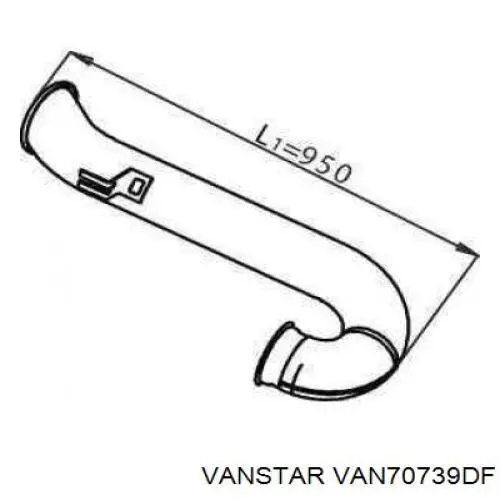 VAN70739DF Vanstar Труба выхлопная от катализатора