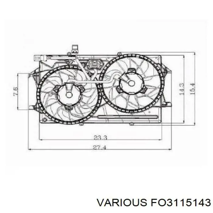  Электровентилятор охлаждения Ford Focus 