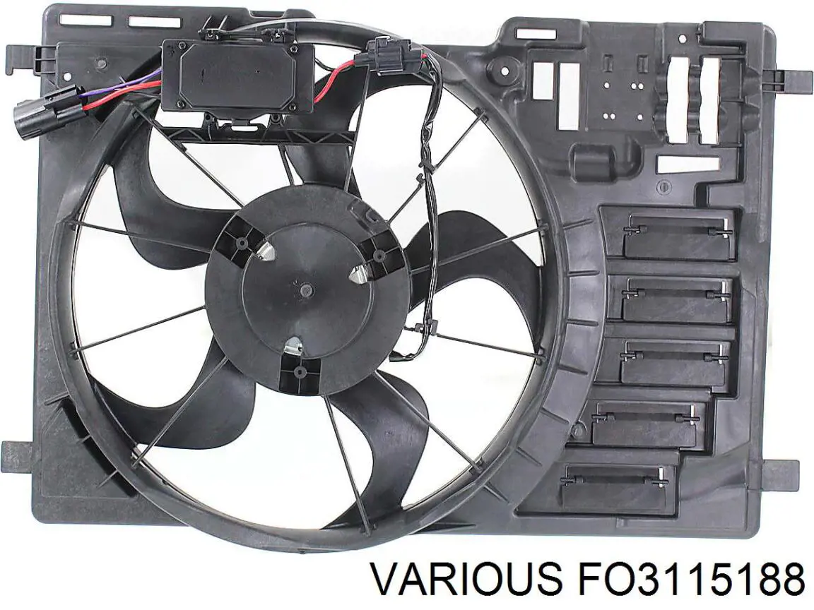 32X123W1 Polcar электровентилятор охлаждения в сборе (мотор+крыльчатка)