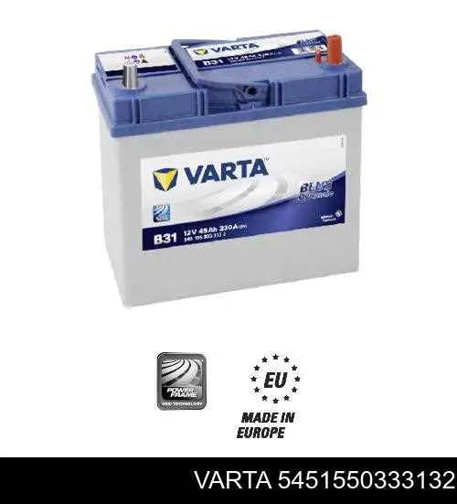 Аккумулятор Varta Blue Dynamic 45 А/ч 12 В B00 5451550333132
