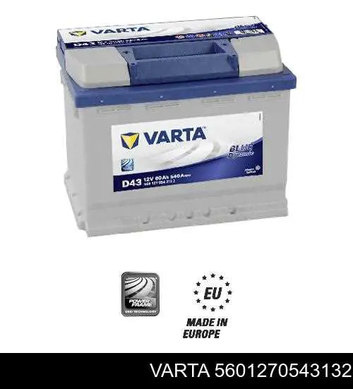 Аккумулятор Varta Blue Dynamic 60 А/ч 12 В B13 5601270543132