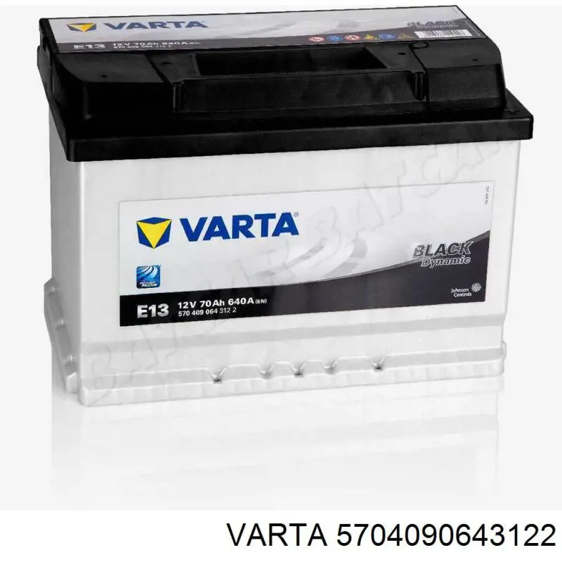 Аккумулятор Varta Black Dynamic 70 А/ч 12 В B13 5704090643122