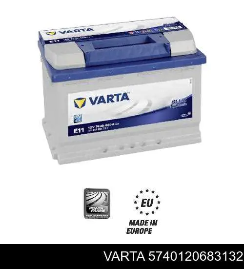 Аккумулятор Varta Blue Dynamic 74 А/ч 12 В B13 5740120683132