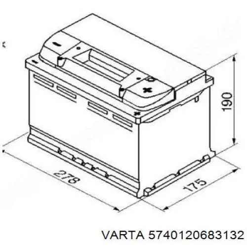 Аккумулятор 5740120683132 Varta