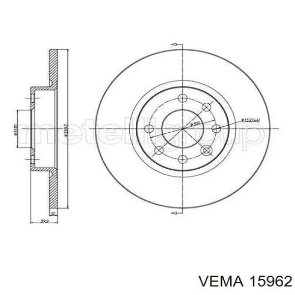 Крышка расширительного бачка 15962 Vema