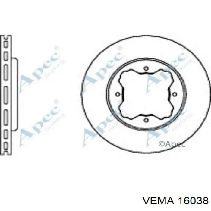 Рычаг передней подвески верхний, правый Vema 16038
