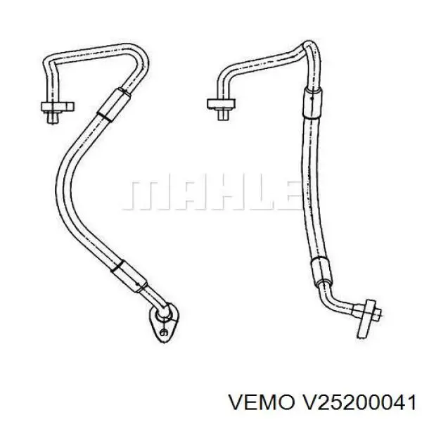 Шланг кондиционера, от компрессора к радиатору Vemo V25200041 цена, от 33.33 USD