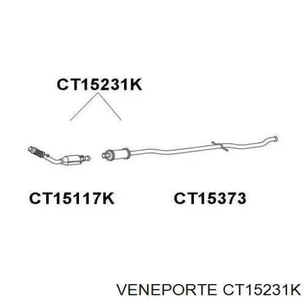 Приёмная труба CT15231K Veneporte