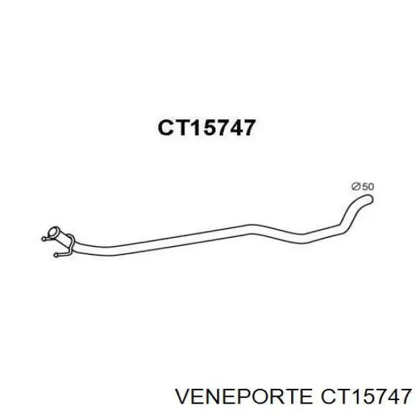 CT15747 Veneporte cano derivado do silenciador desde a parte média até a traseira