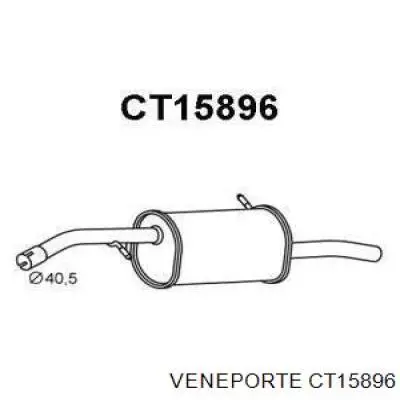 Silenciador, parte traseira para Citroen C3 (A51)