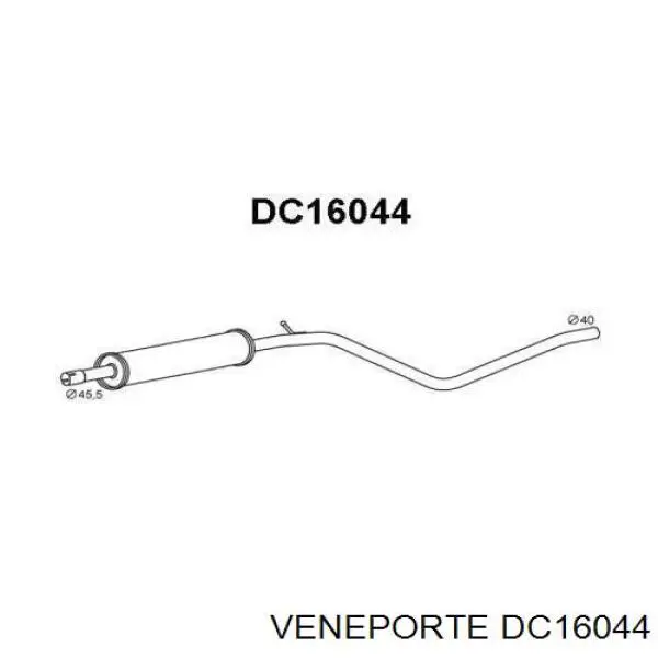 DC16044 Veneporte silenciador, parte central