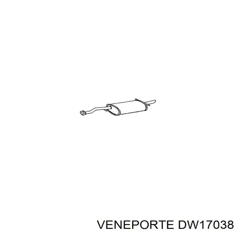 DW17038 Veneporte глушитель, задняя часть