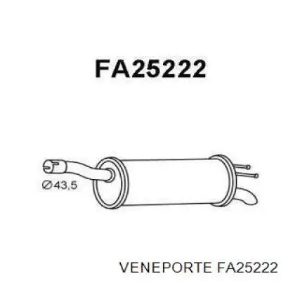 FA25222 Veneporte глушитель, задняя часть