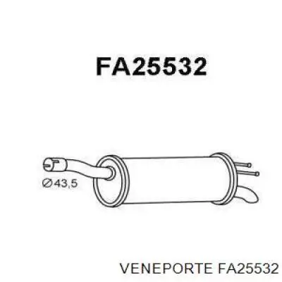 FA25532 Veneporte глушитель, задняя часть
