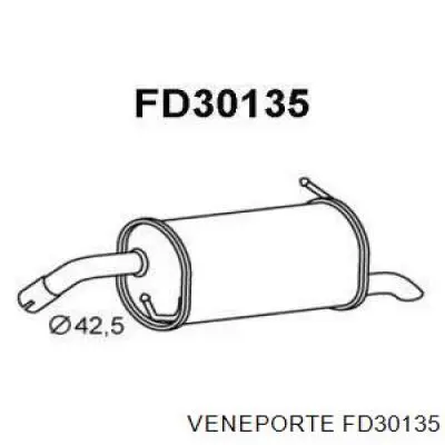 Глушитель, задняя часть FD30135 Veneporte