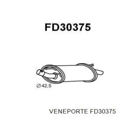 FD30375 Veneporte глушитель, задняя часть