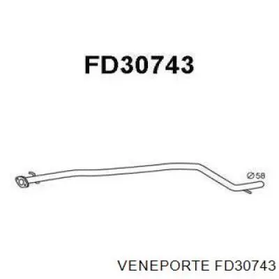 Глушитель, центральная часть FD30743 Veneporte