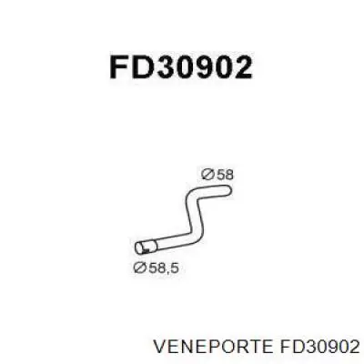 Глушитель, центральная часть FD30902 Veneporte