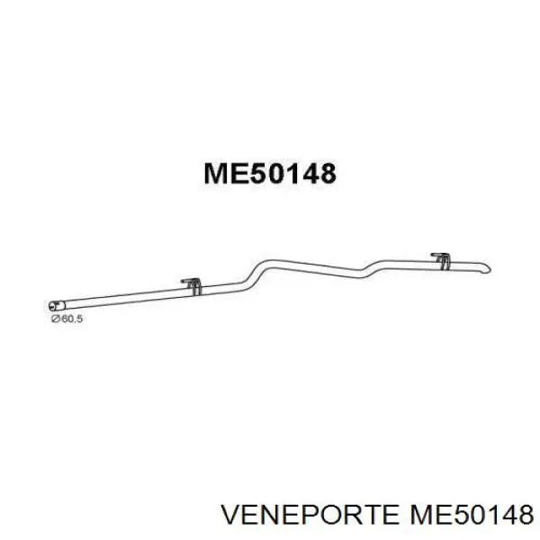 ME50148 Veneporte глушитель, задняя часть