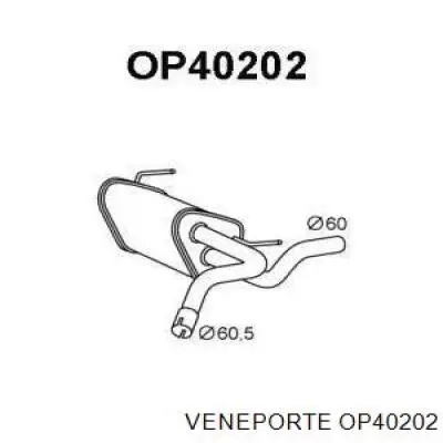 Глушитель, задняя часть OP40202 Veneporte