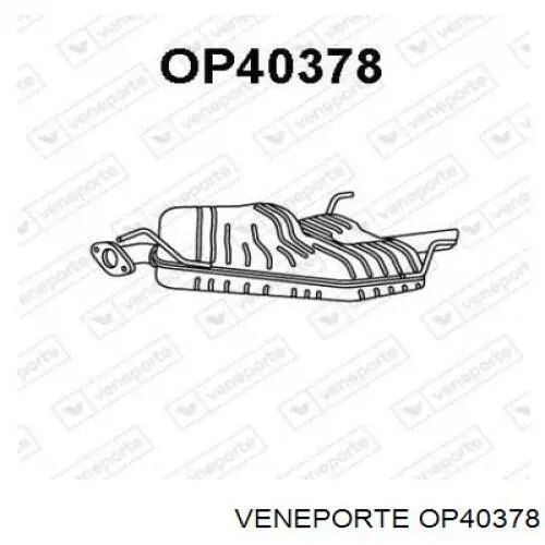 OP40378 Veneporte глушитель, задняя часть