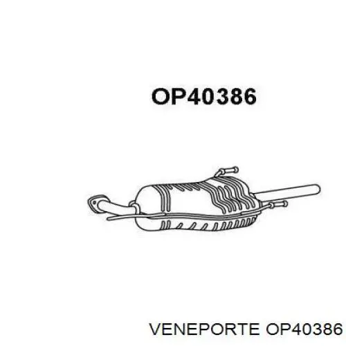 OP40386 Veneporte глушитель, задняя часть
